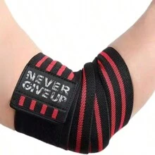 1pc Weightlifting Elbow Sleeve, Compression Wrap-Around Hook And Loop Strap For Bench Press, Deadlift, Lifting Strength Training Gym Gym Accessories Coderas