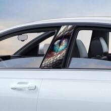 1 Pair = 2 Pcs, Animal Eye Car B-Pillar Stickers, PVC Self-Adhesive Car Middle Pillar Stickers, Protect Middle Pillar From Scratches, Customizable Size Fits Various Vehicle Models, Car Decorative Stickers Suitable For Sedans, SUVs, Trucks And More