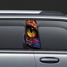 1 Pair = 2 Pcs, Animal Eye Car B-Pillar Stickers, PVC Self-Adhesive Car Middle Pillar Stickers, Protect Middle Pillar From Scratches, Customizable Size Fits Various Vehicle Models, Car Decorative Stickers Suitable For Sedans, SUVs, Trucks And More