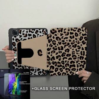 A Leopard Print, Animal, Leopard, Can Be Paired With Tempered Glass Screen Protectors Of The Same Model, Tablet Protective Case, Soft Anti-Fall Protection, Ultra-Thin/Smart Stand/Auto-Wake Protective Case Compatible With 10.9/10.2/Air 5th Gen/Pro 11/10th/9.7, Air 2/Air, IPad (7th/8th Gen), Air 4/5, Pro 11 2022/Air 11(2025)/11th/Air 13(2025)