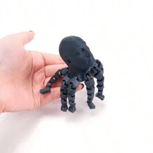 Juguete antiestrés con forma de pulpo gigante - rosa, diseño impreso en 3D con calavera calva, elemento de colección de decoración de escritorio creativa con articulaciones