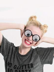 Funny Rotating Eyeball Design Glasses, Gag Prop For Christmas Photo, LARP Party Supply, Stage Performance Accessory