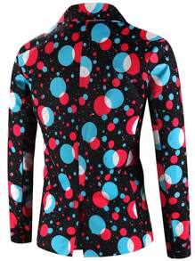 2pcs/Set Men's Printed Suit Set (Random Print) - Multicolor - View 5