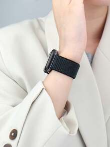 1 Stück Sportarmband für Apple Watch aus atmungsaktivem Nylon mit Klettverschluss, kompatibel mit Apple Watch 38/42/40/44/41/45/49/42(Serie 10)/46mm, elastisch und praktisch für Herren und Damen, kompatibel mit Apple Watch Serie 10/9/8/7/6/5/4/3/2/1/Ultra/SE Zubehör