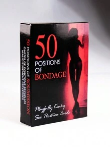 1 pieza Juego de cartas de poses sexuales para adultos en pareja, productos SM, juguetes sexuales, juguetes de coqueteo y comandos de dormitorio, incluye ilustraciones, regalos traviesos para Halloween/Navidad/Día de San Valentín, entretenimiento para fiestas, perfecto para una cita perfecta - 54 cartas