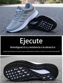 Zapatos deportivos vintage multicolores cómodos y casuales para hombre con azul oscuro y marrónHombres Zapatillas deportivas de color combinado con cordón delantero patinar deportivoZapatos deportivos de running informales, cómodos y transpirables al aire libre para hombre. Diseño de bloques de color blanco y negro sencillo y de moda - Gris - Ver 8