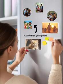 Sublimation Blank Refrigerator Magnets Soft Magnetic Diy Customizable, Suitable For Home And Kitchen Decoration Style, Can Be Used For Personalized Decoration And Various Festivals, Anniversaries, Meaningful Moments Record, Gifts For Family And Friends