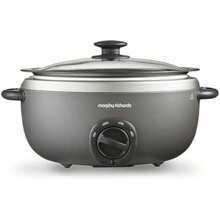 Oval Sear And Stew 6.5 Litre Slow Cooker Titanium Non-Stick Multi-Function Appliance - Titanium-6.5Litres - View 1