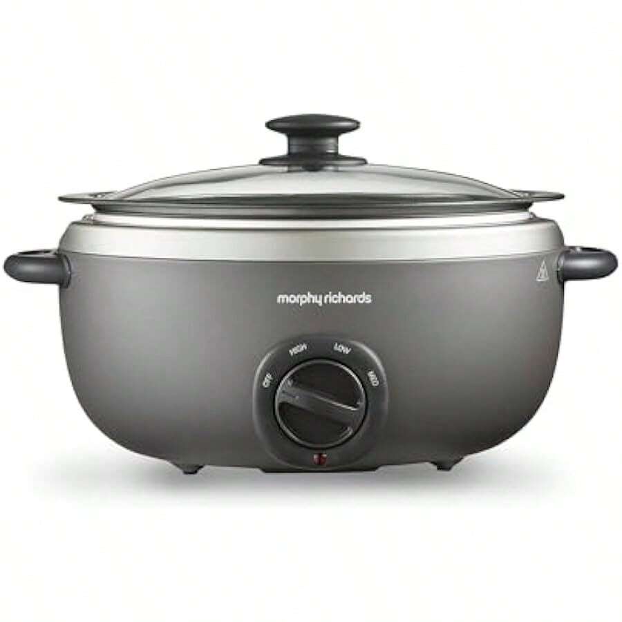 Oval Sear And Stew 6.5 Litre Slow Cooker Titanium Non-Stick Multi-Function Appliance - Titanium-6.5Litres - View 1