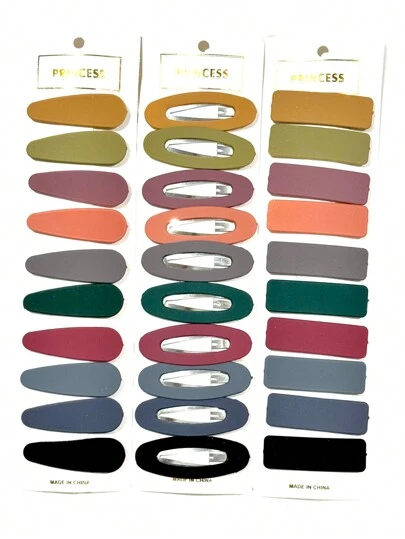 Kit 10 unidades Presilha Prendedor de Cabelo Tic Tac Colorido