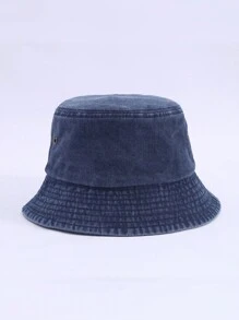 Chapéu de balde vintage desgastado da moda, chapéu de sol jeans dobrável casual unissex, versátil