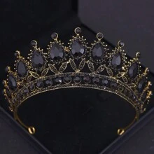1 PIEZA Deslumbrante corona de cristal Tiaras y coronas para fiestas, bailes de graduación para mujeres, accesorios de boda y pelo, joyería, tocado de regalo