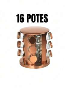 16-Pot Spice Storage Holder For Your Elegant Kitchen - Vàng - Xem 1