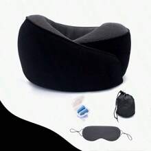 1pc, New Travel Pillow - Soft Cover, 100% Memory Foam Filling, Portable U-Shaped Neck Pillow For Airplanes, Cars, Offices, And Upright Sleeping - Ergonomic Design For Ultimate Comfort And Support - Grey - View 15