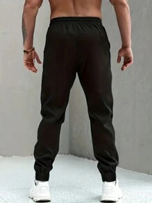 Men's Casual Sport Jogger Sweatpants, Loose Fit, Drawstring Waist, Suitable For Running & Jogging In Spring And Autumn