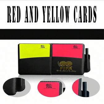 Professional Leather Referee Red & Yellow Cards For Football Match, Soccer League