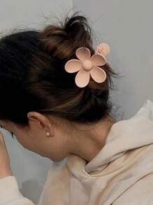 1 Pc Korean Elegant Cute Resin Material Simple Macaron Colorful Flower Hair Clip, Suitable For Daily, Travel, Vacation, Party Use Hair Claws Claw Clips Hair Clips Hair Jaw Clip Hair Clamps Hair Clutch Hair Catcher Clip, Beach Accessories - Multicolor - View 9