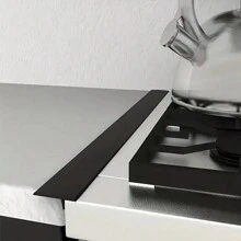 2 piezas de cubiertas de silicona para cubrir los espacios entre la estufa y la encimera, sello para horno de 21 pulgadas, fácil de limpiar - Multicolor - Ver 3