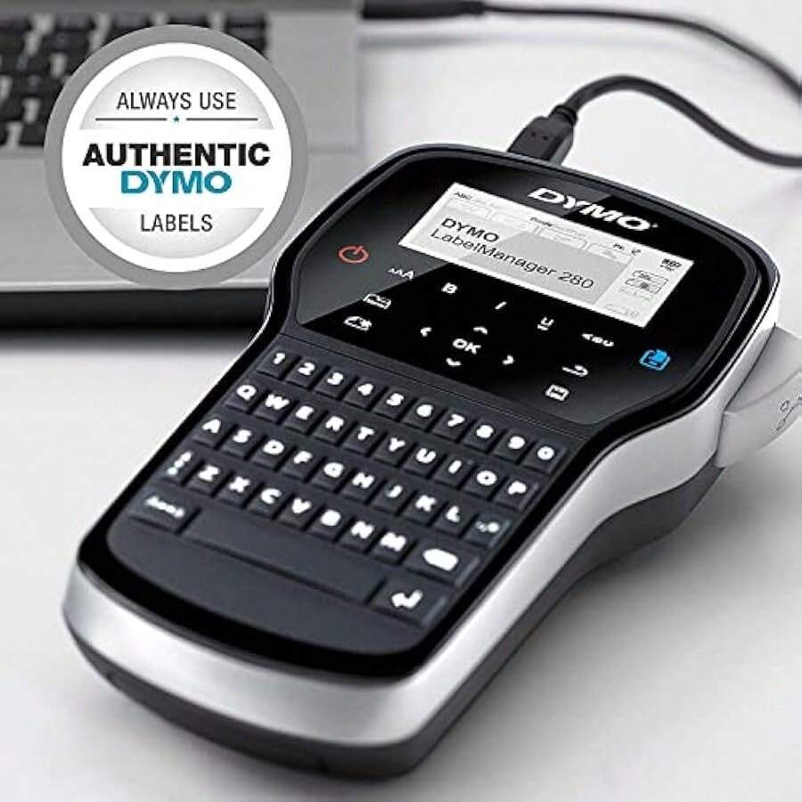 Dymo LabelManager 280 Label Maker Rechargeable Handheld Label Printer 
