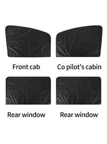 4 pezzi/set Tendine magnetiche parasole per finestrini laterali dell'auto, tende oscuranti per privacy, con riflesso UV, anti abbagliamento, protezione UV, per finestre anteriori e posteriori