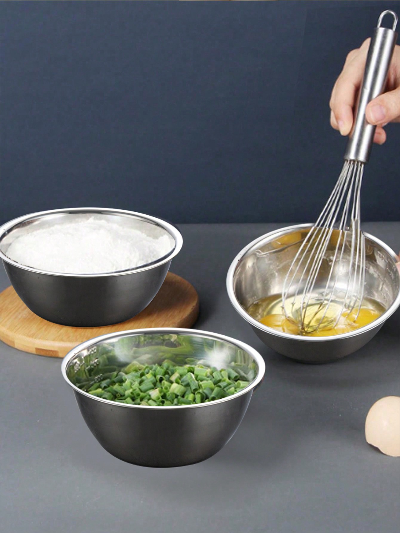 مجموعة أوعية خلط من الفولاذ المقاوم للصدأ، لتخزين...