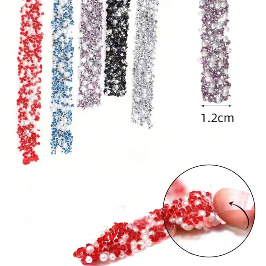 Strass-Kette 9,1m - Blaue Kristall-Strasssteine, 3mm Breit Zum Nähen & Basteln