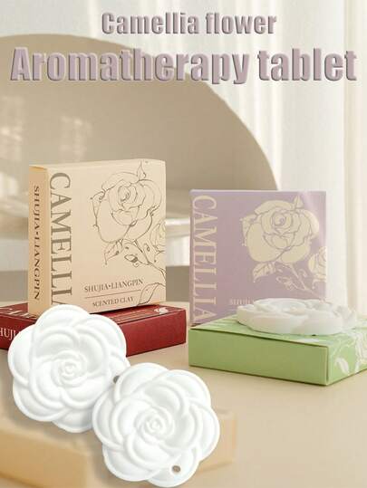 1/3/4pcs Camellia Scented Wardrobe Sachets, Hanging Fragrance Holder For Closet, Bedroom, Home Use, Long Lasting Aroma, Random Color