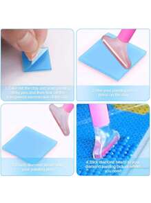 40/80pcs Diamond Painting Glue Clay, Colorful Painting Embroidery Cross-Stitch Painting Tool DIY Diamond Wax Tool For Embroidery Accessories,2x2cm/0.78x0.78inch(4 Colors)
