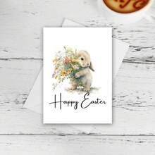 复活节兔子贺卡、可爱动物贺卡、花卉贺卡、春季花卉贺卡，适合家人和朋友，适合任何人