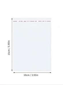 100 个/200 个 15cmx10cm 透明礼品袋，简约纯色自封袋，用于包装礼品食品和配饰、圣诞礼品装饰、便携式小型购物袋迷你、婚礼伴娘礼品袋、生日礼品包装 - 無色 - 查看 3
