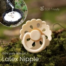 1 peça de chupeta de flor para bebês, chupeta de látex natural macio, mordedor de bebê com simulação de amamentação, chupetas calmantes para bebês de 0 a 18 meses, chupetas para bebês amamentados