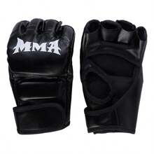 Guantes de boxeo MMA para hombres y mujeres, de PU, para kárate, Muay Thai, lucha libre, entrenamiento de MMA y Sanda, equipo para adultos - Amarillo - Ver 6