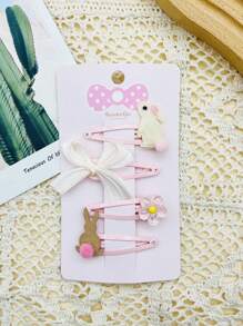 4pcs Cute Cartoon Style Hair Clips, Princess Style Hair Accessories Suitable For Little Girls, Great For Daily Use, Birthday Gifts, Party Favors