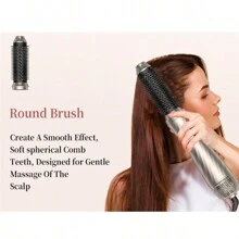Air Styler Set Magic Styler, 6 In 1 Styler, Dryer Styler With Curl, Straighten, Volumize, Smooth And Blow Dryer Brush, Hot Hair Styler For All Hair Types/Lengths, Christmas Gift - UK Plug(220-240V) - View 7