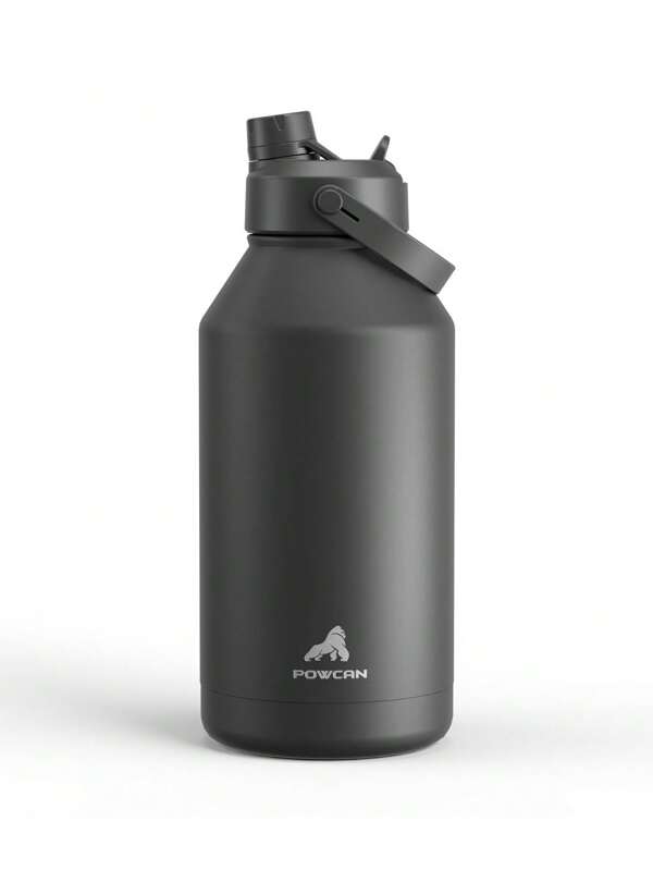 Botella de agua aislada de 64 oz con pajita 2 en 1 y tapa con boquilla, mantiene el frío las 24 horas, a prueba de fugas, botella de agua de acero inoxidable de doble pared para deportes, gimnasio, viajes y escuela, serie Diamond