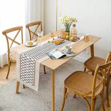 Table Runner 72 Inch Cotton Burlap Macrame Table Linen Bohemian Rustic Farmhouse Table Cloth With Tassel For Baby Shower Birthday Wedding Party Banquet - Beige - View 10