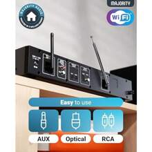 Bluetooth Internet Radio DAB+ Digital Tuner Hifi FM Spotify Connect Podcasts 90+ Presets Color LED Display USB AUX RCA Remote Control 2024 Black - 黑色1 - 查看 5