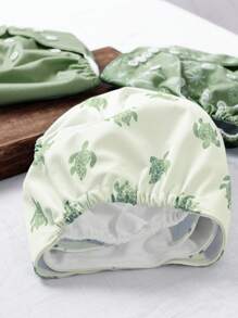 3pcs/Set Seaside Charm Pattern Waterproof Baby Cloth Diaper - Multicolor - View 5