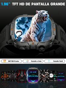 WTECH Smartwatch QX12, pantalla HD de 1,96 pulgadas, clasificación de resistencia al agua IP67, para iOS y Android - Negro - Ver 4