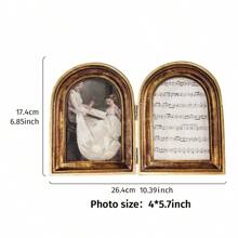 1 件复古金色花卉图案树脂相框，仿古风格金色桌面装饰相框，暖金色家居桌面装饰相框，适合照片展示和摄影装饰 - 彩色 - 查看 13
