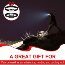 LED Headlamp, Flip 180° Adjustable Multi Head Lamp For Runners, Camping, Hiking - Black - View 6