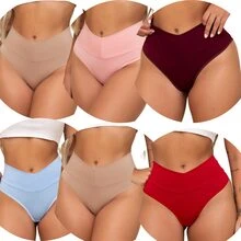 KIT 3 Panties Shaping Belt High Waist Double G-String High Waist Comfort Thong Women's Lingerie - Nhiều màu - Xem 3