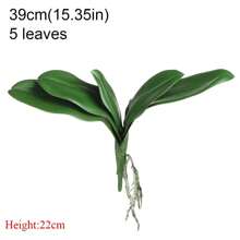 1 片蝴蝶兰叶子人造植物叶子装饰花家居装饰兰花叶子 - 彩色 - 查看 14