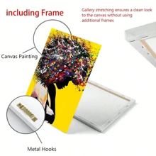 1pc Colorful Graffiti Canvas Wall Art Painting,Wallpaper Poster,Ideal Gift For Bedroom Living Room Corridor, Wall Art, Wall Decor, Room Decoration,Desktop Decoration,Water Proof Uitable For Bedroom, Living Room, Study Room, Hotel Bar, Corridor, Waterproof Mural