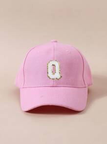 1 件儿童字母棒球帽，时尚，适合日常和学校使用 - 粉色 - 查看 31