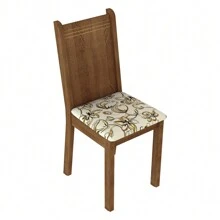 Kit 6 Sillas De Comedor 4290 Madesa Marron Lirio Beige Estructura De La Silla Marrón - Marrón - Ver 2