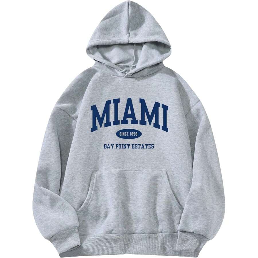 Women's Cute Hoodies Graphic Preppy Sweatshirts For Girls Long Sleeve Pullovers Fall Outfits With Pockets