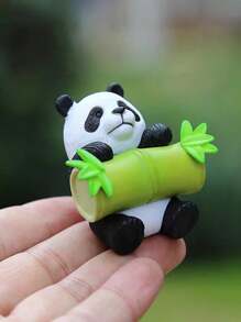 Cute Realistic Panda Figurine, Creative Home Decor Accessory, For Desk, DIY Crafts, Car Dashboard, Garden Holiday Decoration, Multifunctional, Suitable For Various Room Decorations