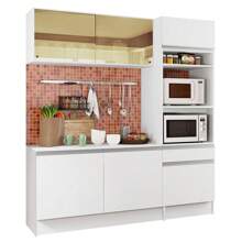 Cocina Integral Completa Modular Madesa Diamante Pop Con Encimera Color Blanco - Blanco - Ver 2