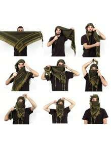 1 件轻质沙漠阿拉伯头巾，户外露营颈巾 - 彩色 - 查看 2